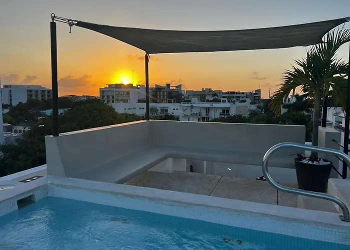 App 1 Room, Full Kitchen, 2 Private Balcon, Rooftop 24h Pool Sea View, Free Acces Gym * Playa del Carmen