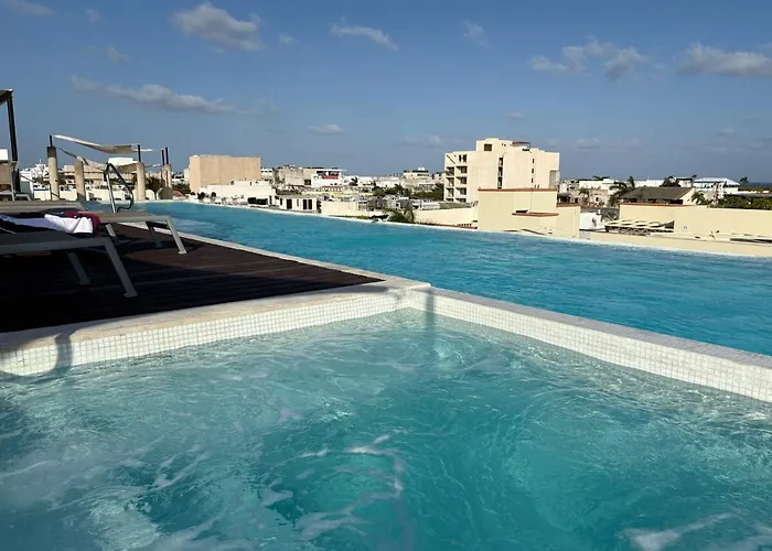 Apartament App 1 Room, Full Kitchen, 2 Private Balcon, Rooftop 24h Pool Sea View, Free Acces Gym Playa del Carmen