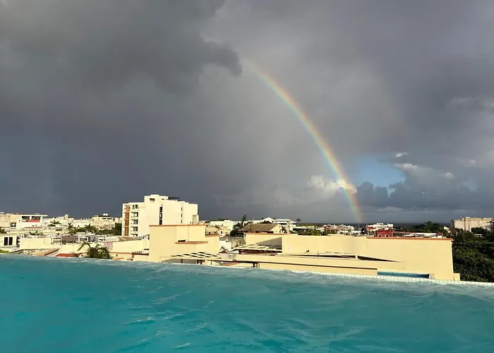 App 1 Room, Full Kitchen, 2 Private Balcon, Rooftop 24h Pool Sea View, Free Acces Gym Apartament Playa del Carmen